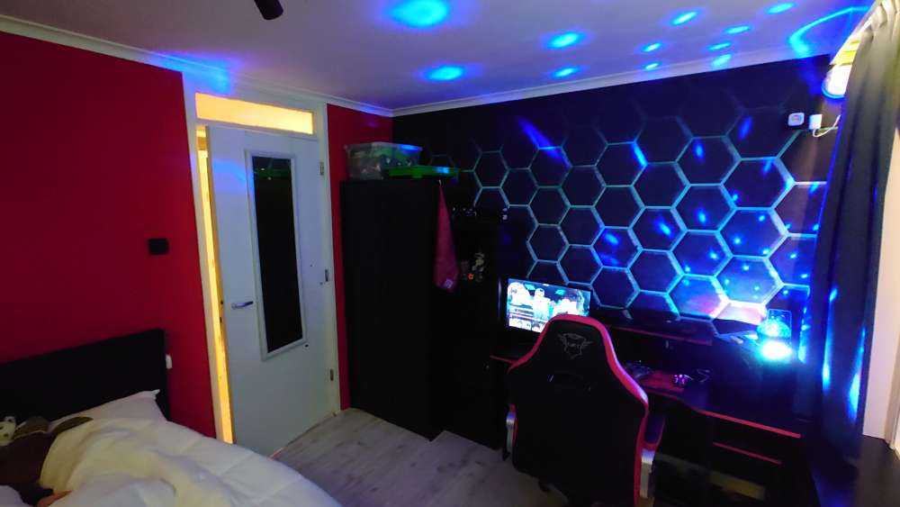 Hexagons with green lights