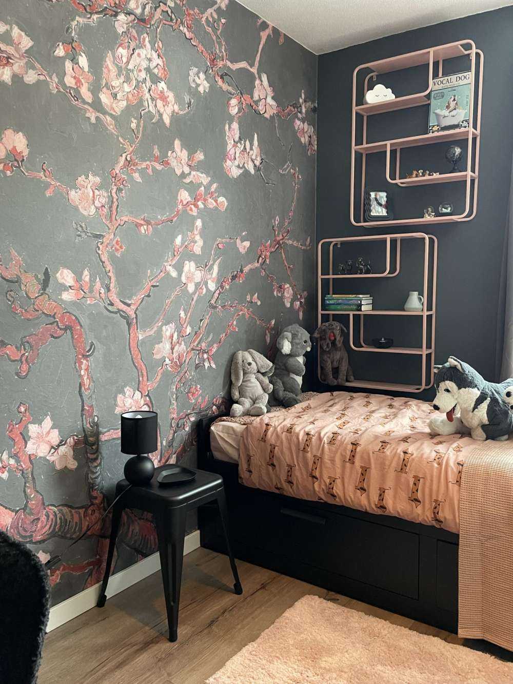 Almond Blossom with a Red Hue