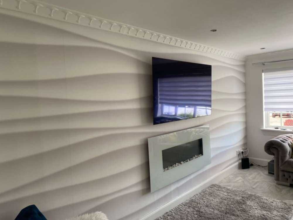 White wavy structure