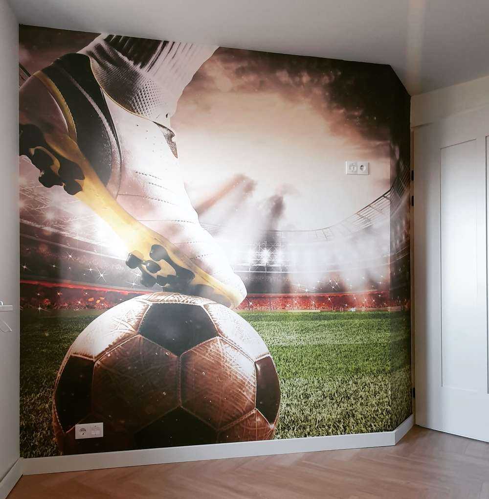 Football player in stadium