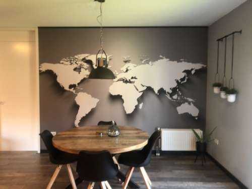3D World map black