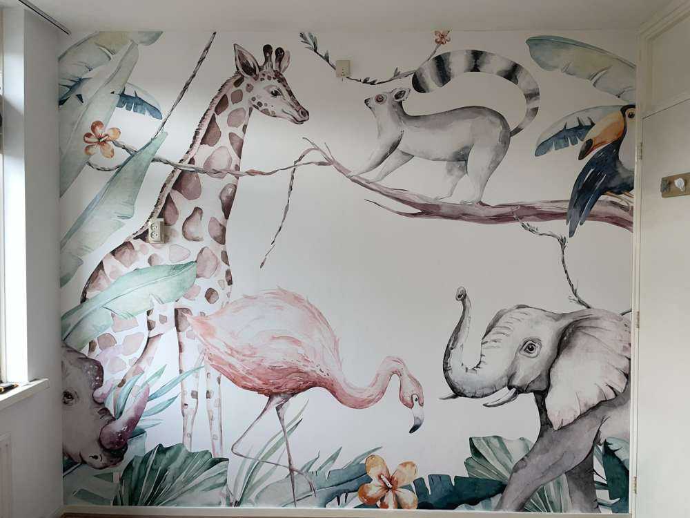 Watercolour African animals