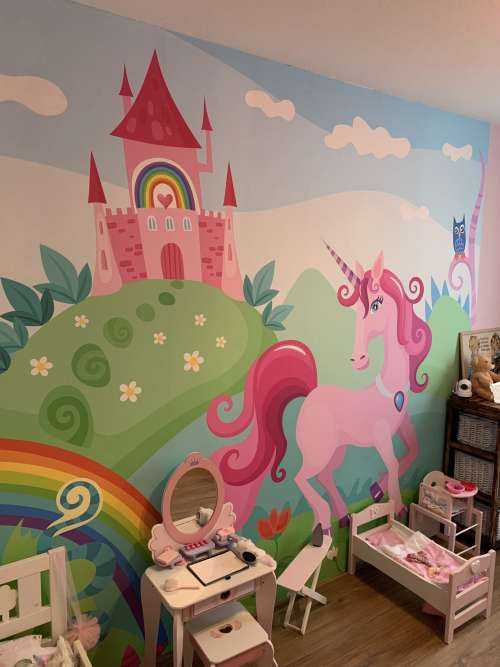 Unicorn at a castle