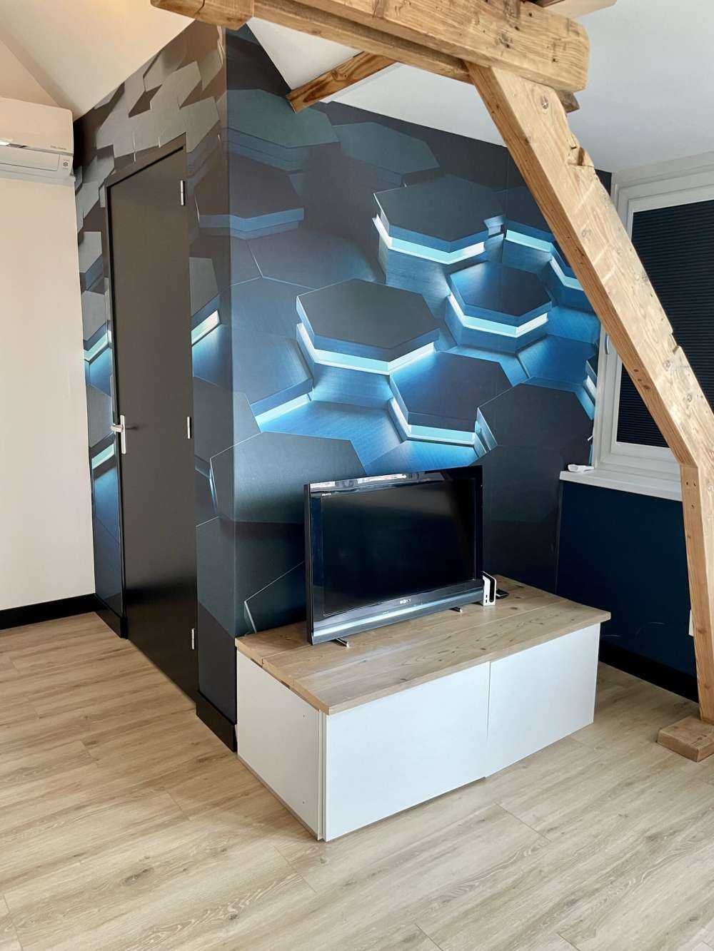 Luminous 3D hexagons