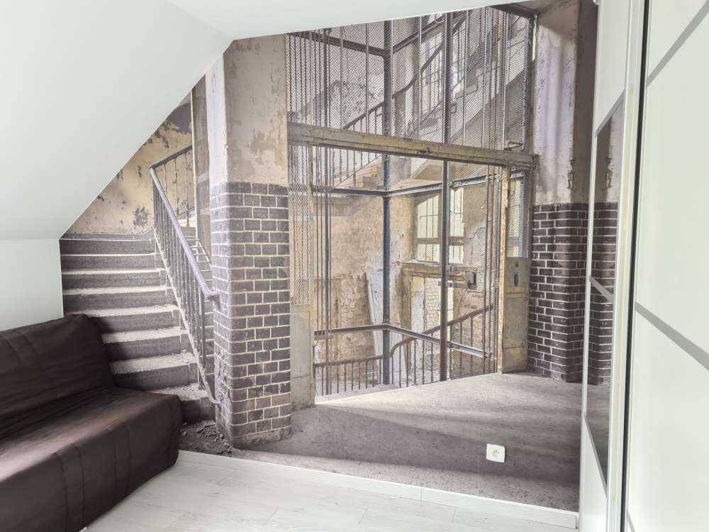 Old lift shaft with stairs