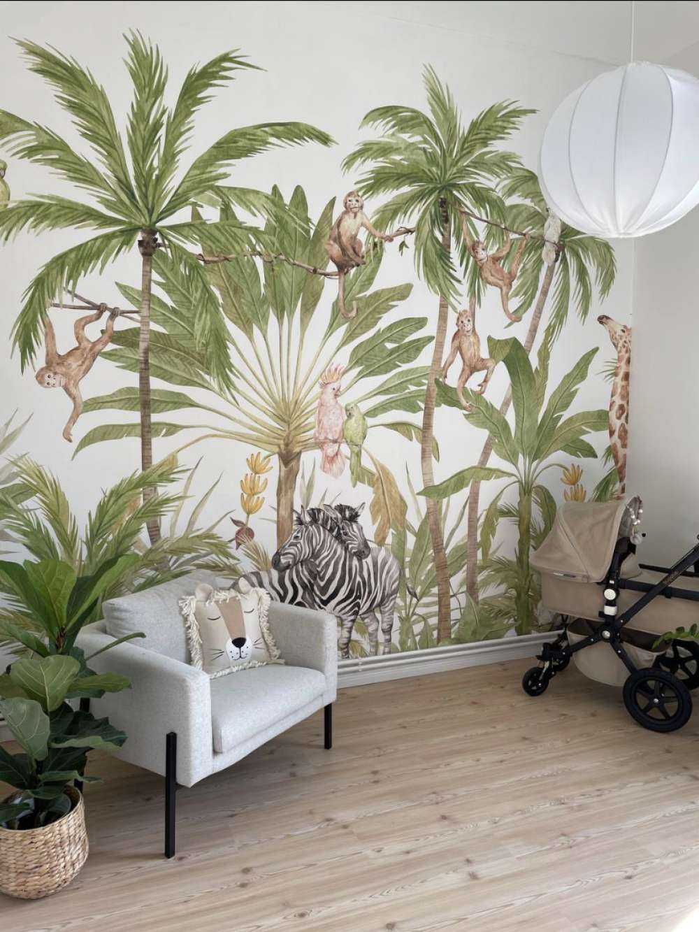 Watercolour jungle animals