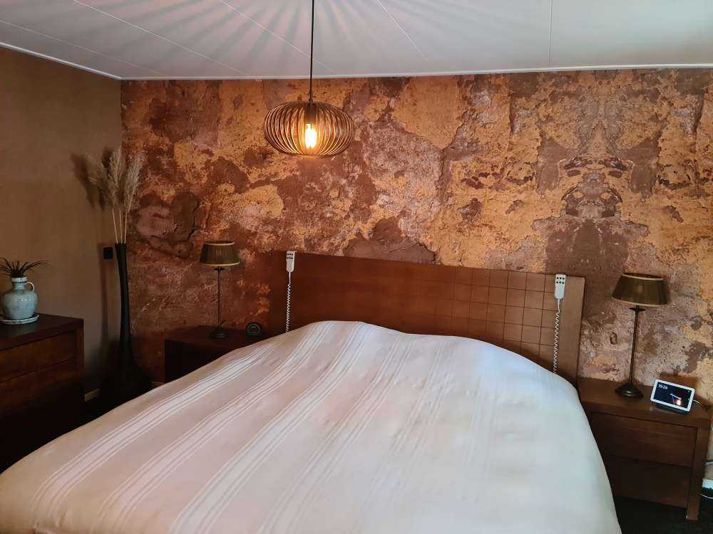 Old wall with yellow stucco