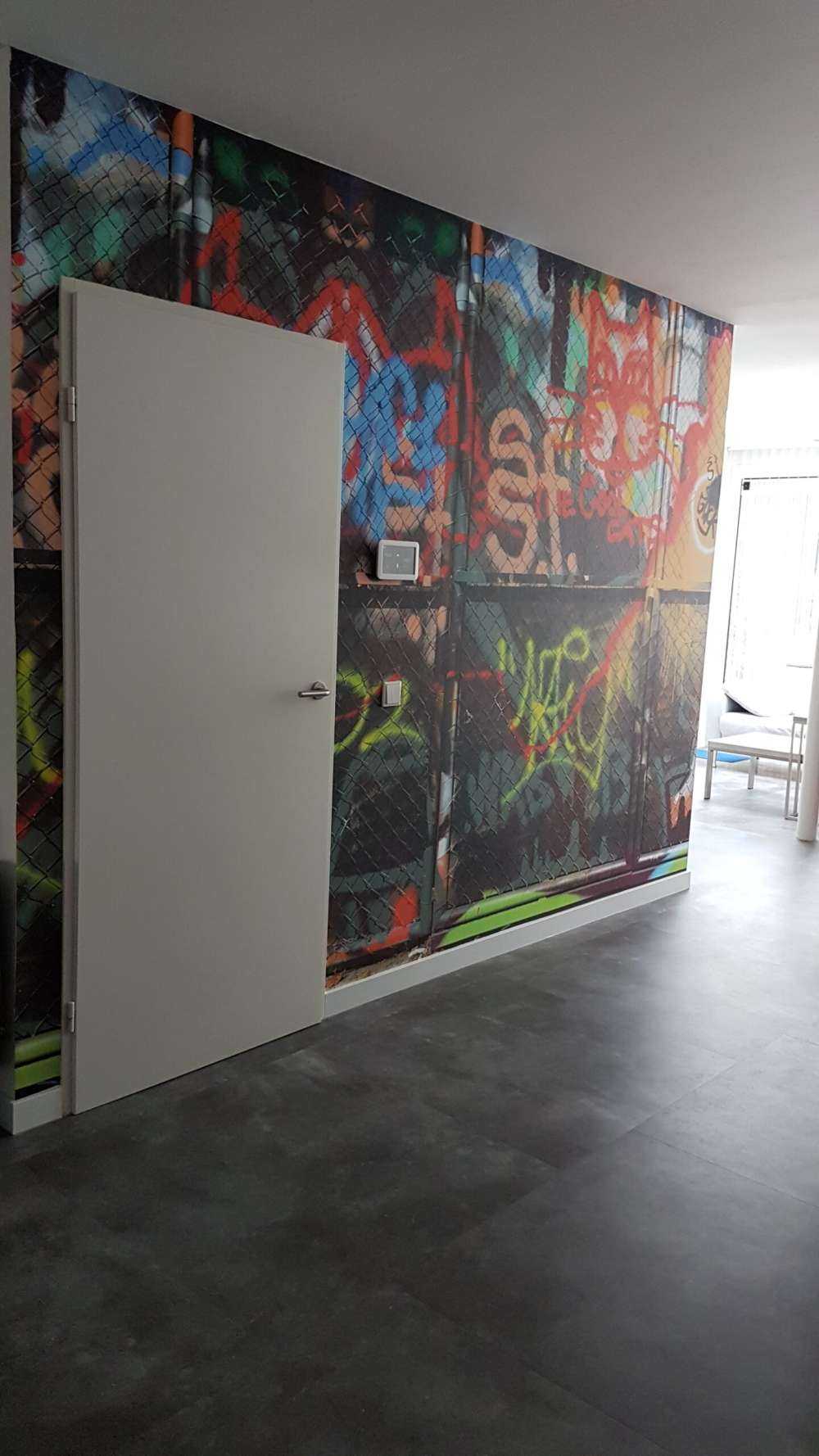 Graffiti on steel doors