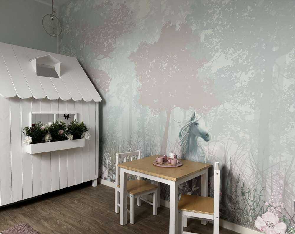 Blue and pink forest