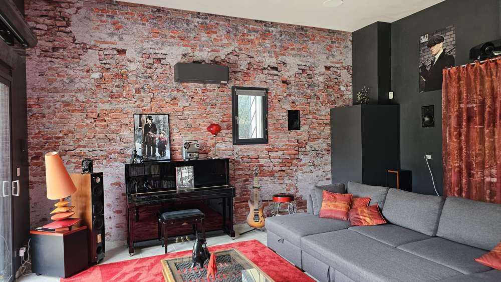 Crumbling brick wall