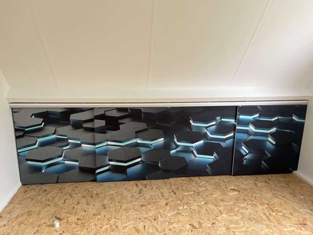 Luminous 3D hexagons