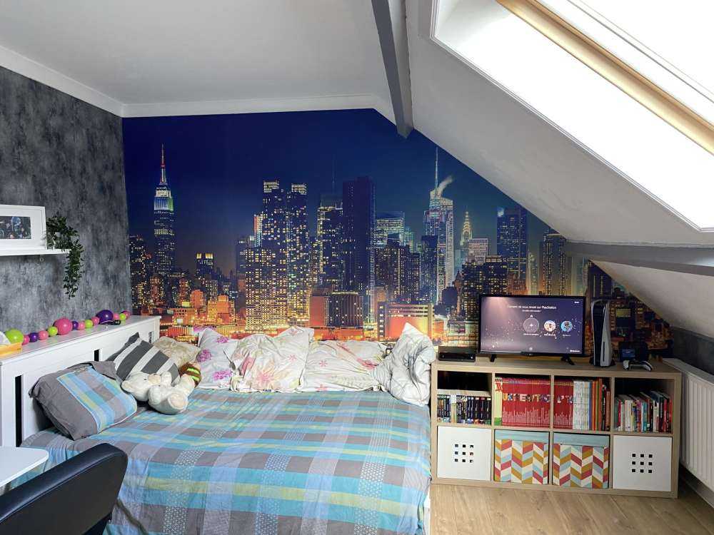 Photo wallpaper New York skyline at night