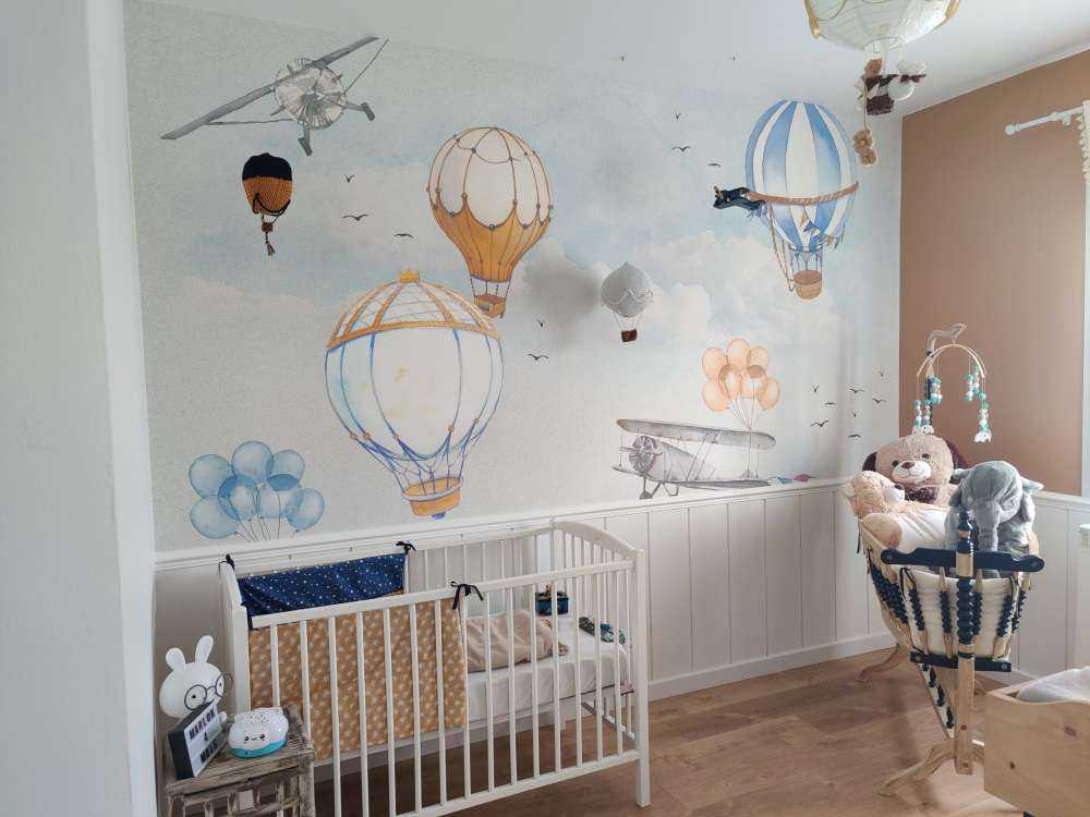 Hot air balloons blue