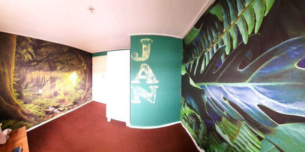 Tropical jungle with sunlight