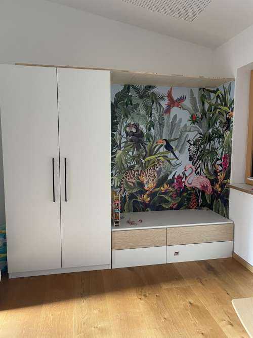 Colourful jungle with animals