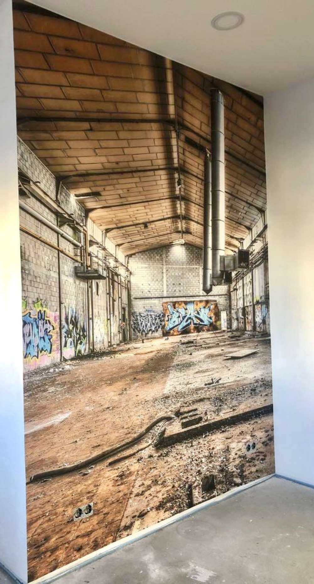 Old abandoned factory hall