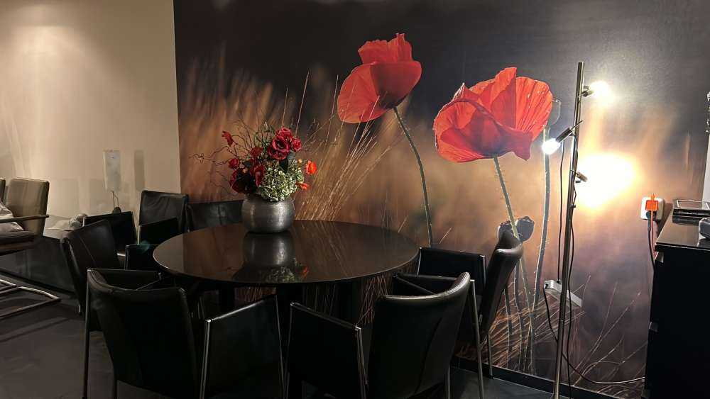 Poppies in a wheat field
