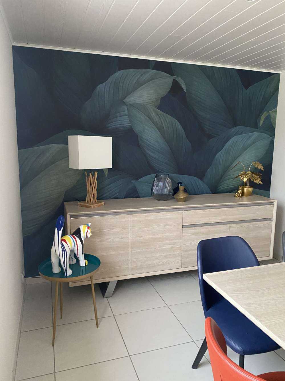 Tropical green leaves