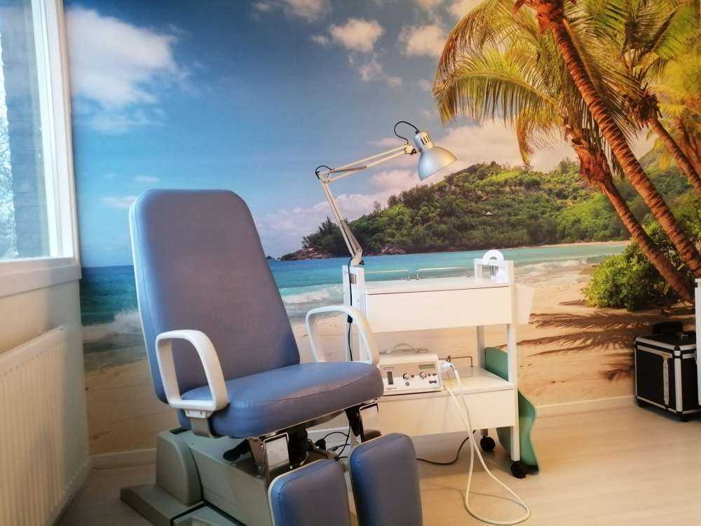 Beautiful beach with palms