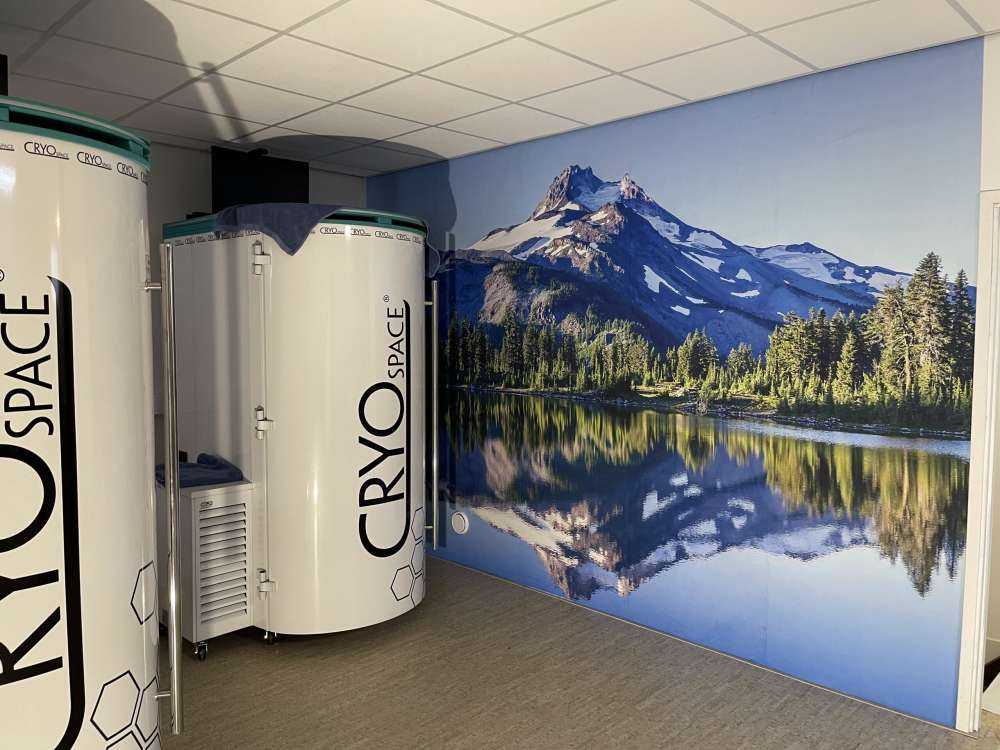 Photo wallpaper mountains of snow