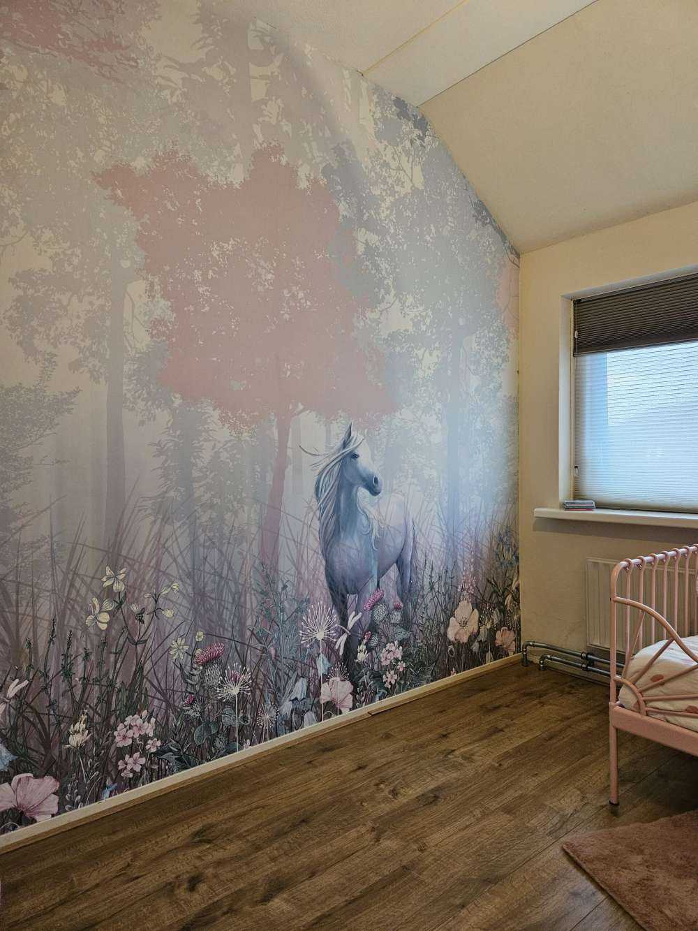 Blue and pink forest