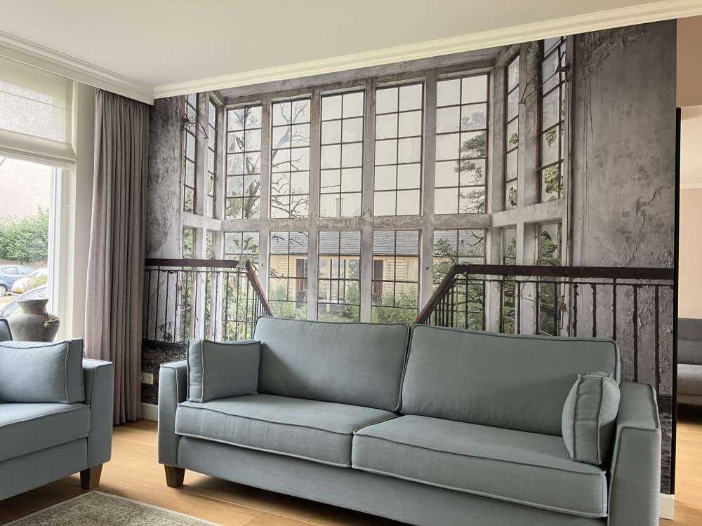 Stairs in abandoned building