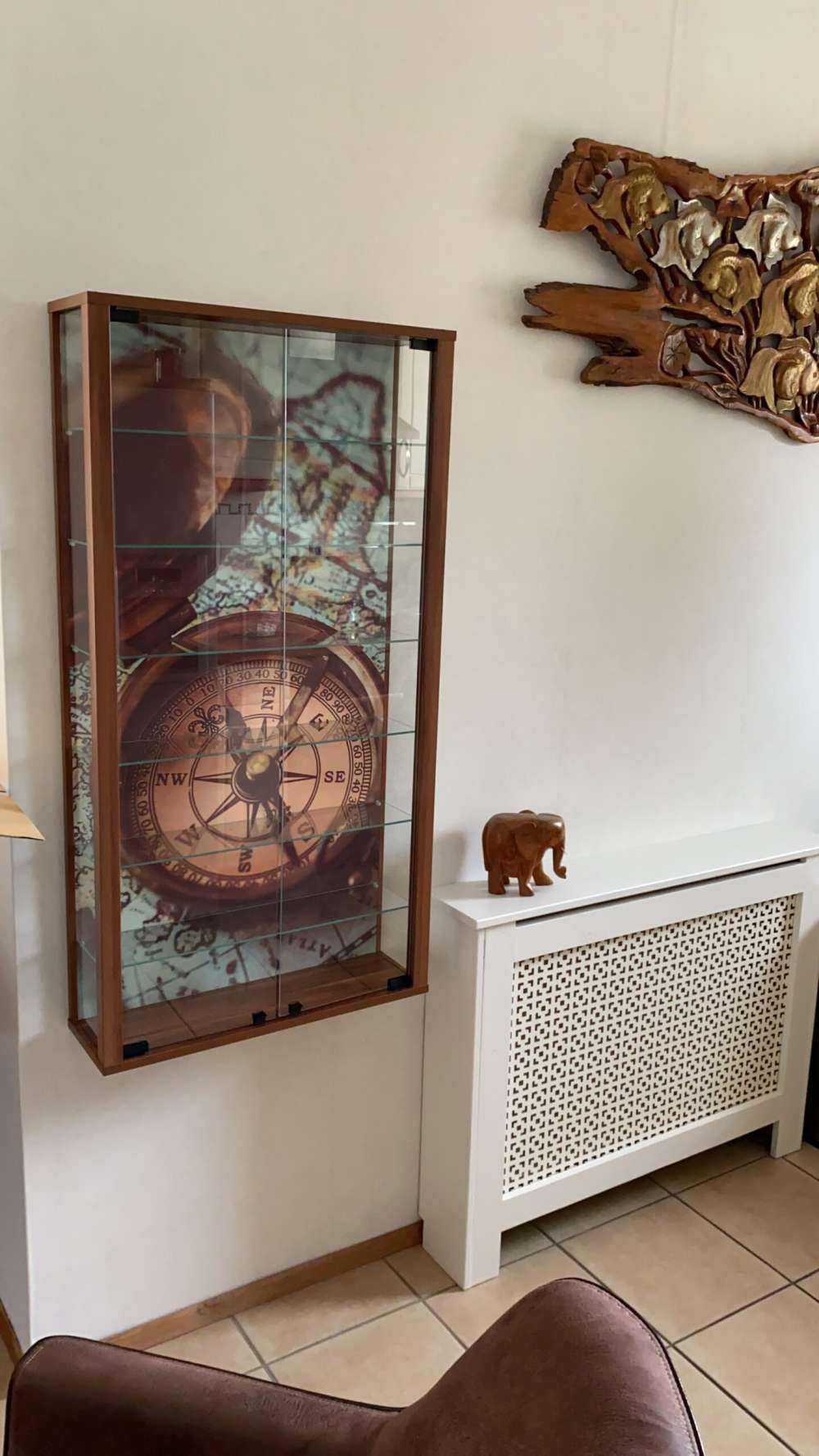 Vintage world map with compass