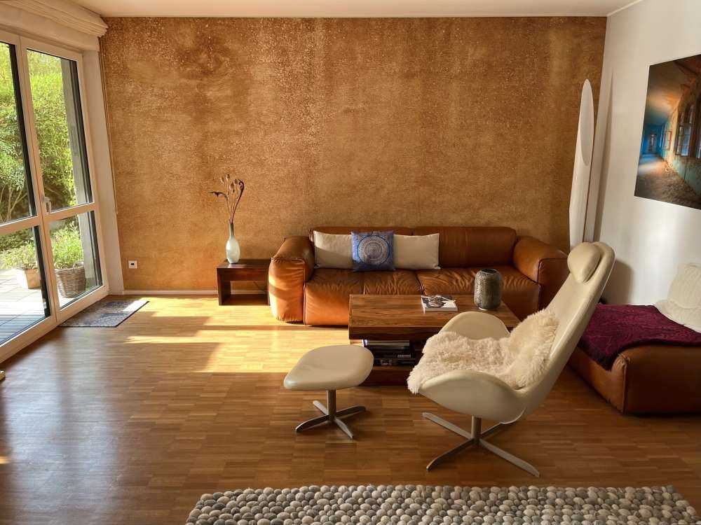 Ochre yellow concrete