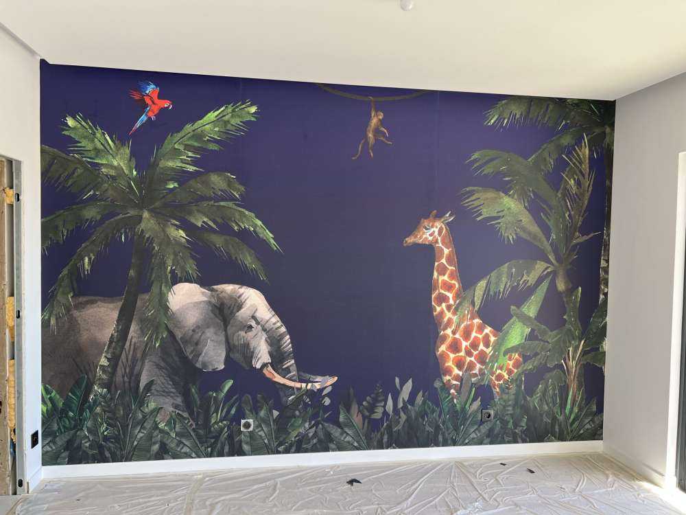 Jungle animals at night