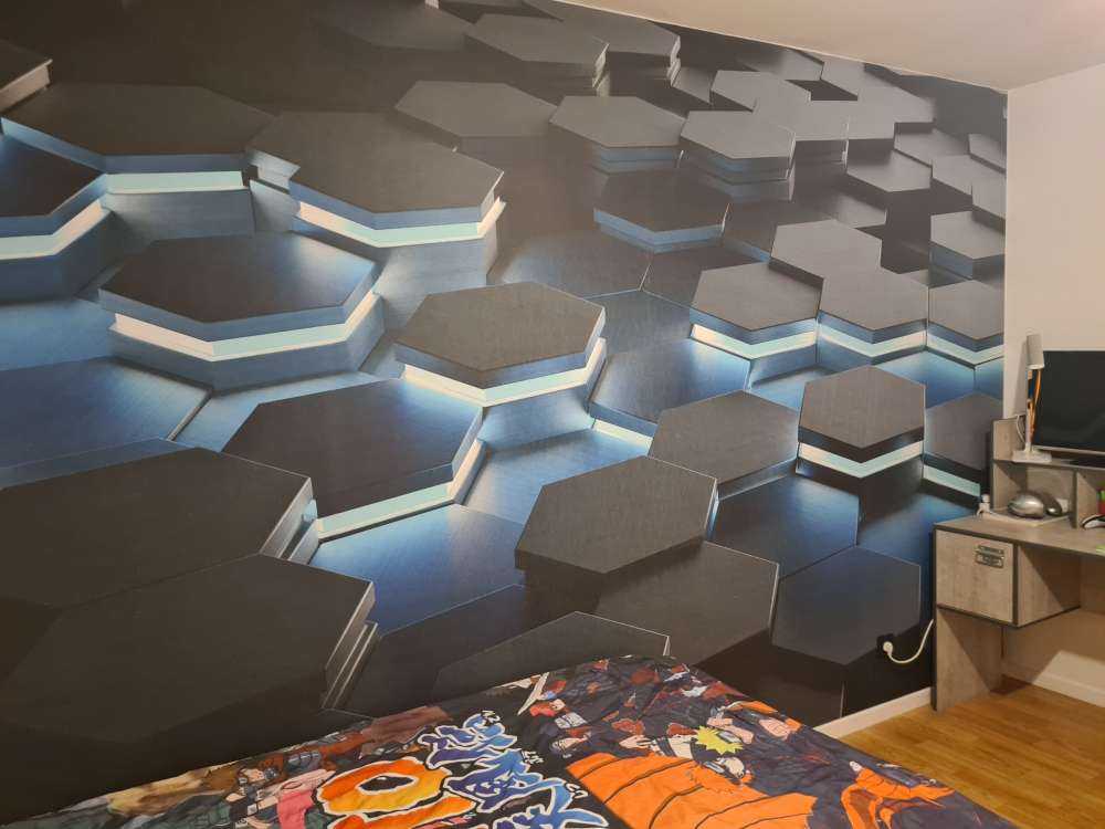 Luminous 3D hexagons