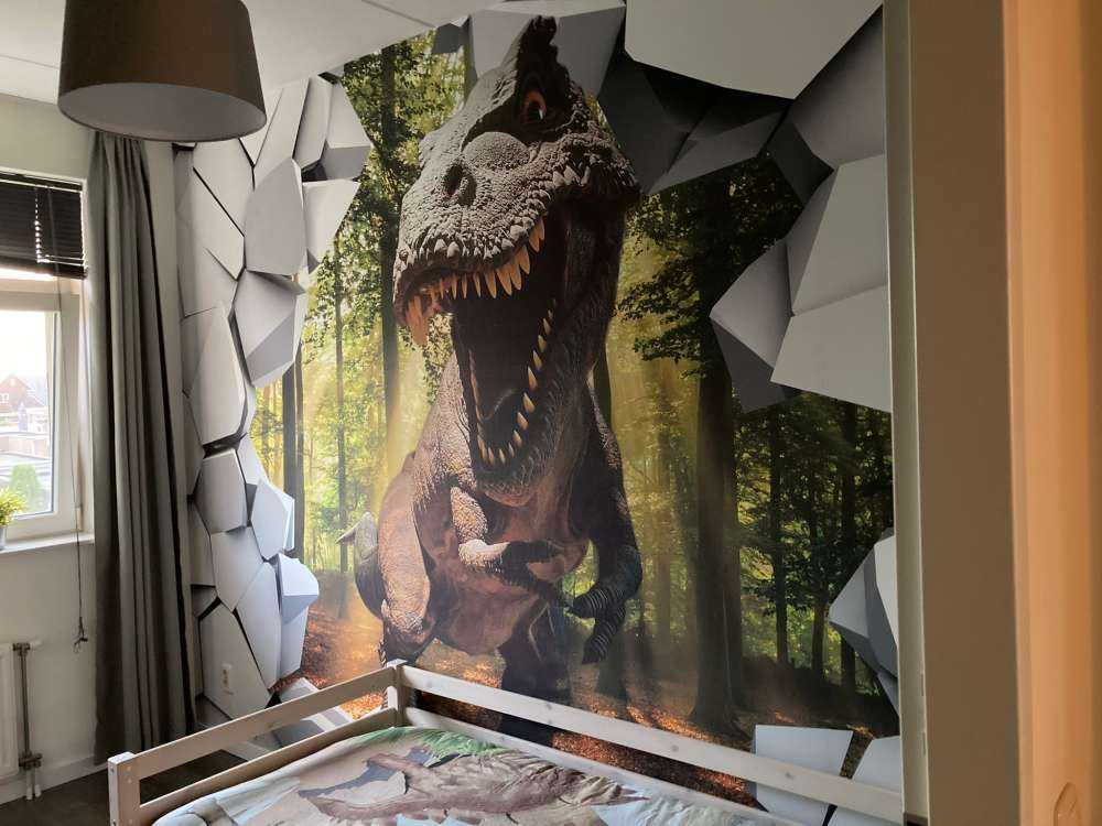 Dino in a wall