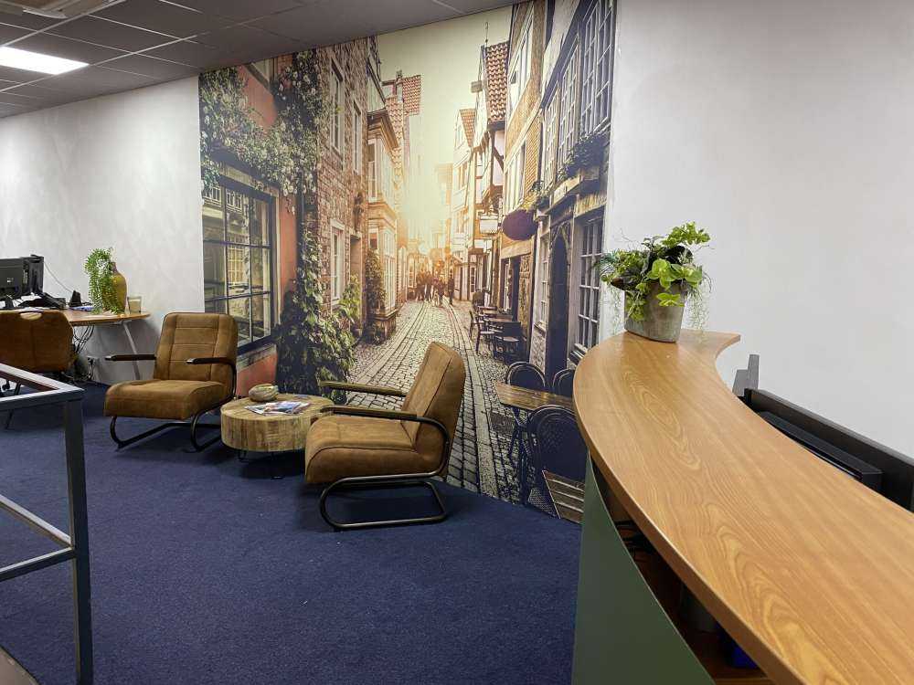 Sunset in an old street