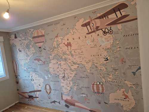 Beige world map