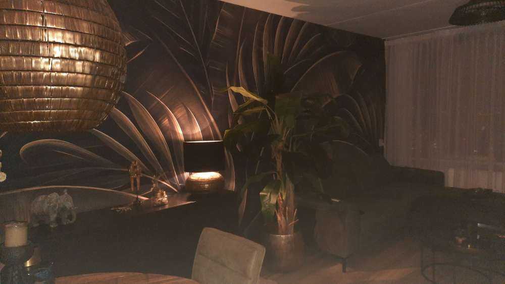 Banana and palm leaves