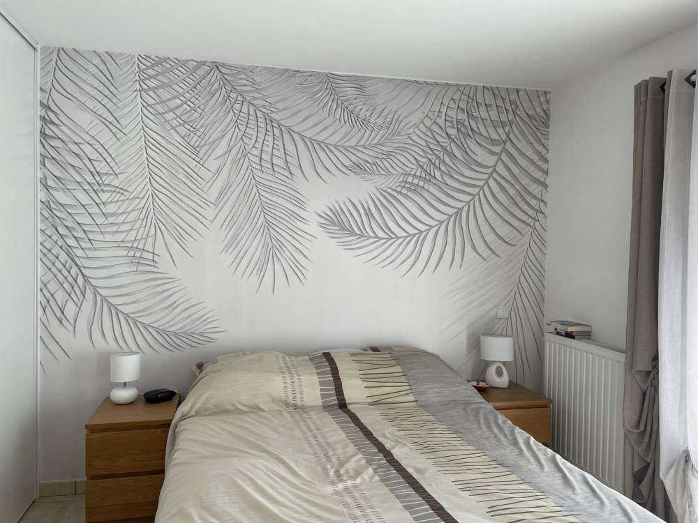 Beige colored palm leaves