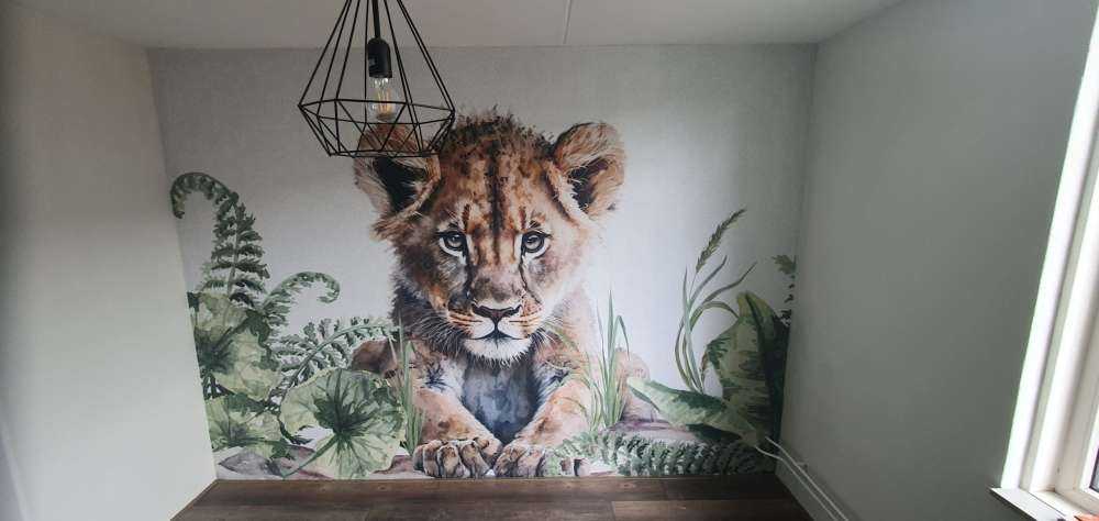 Young lion in the jungle