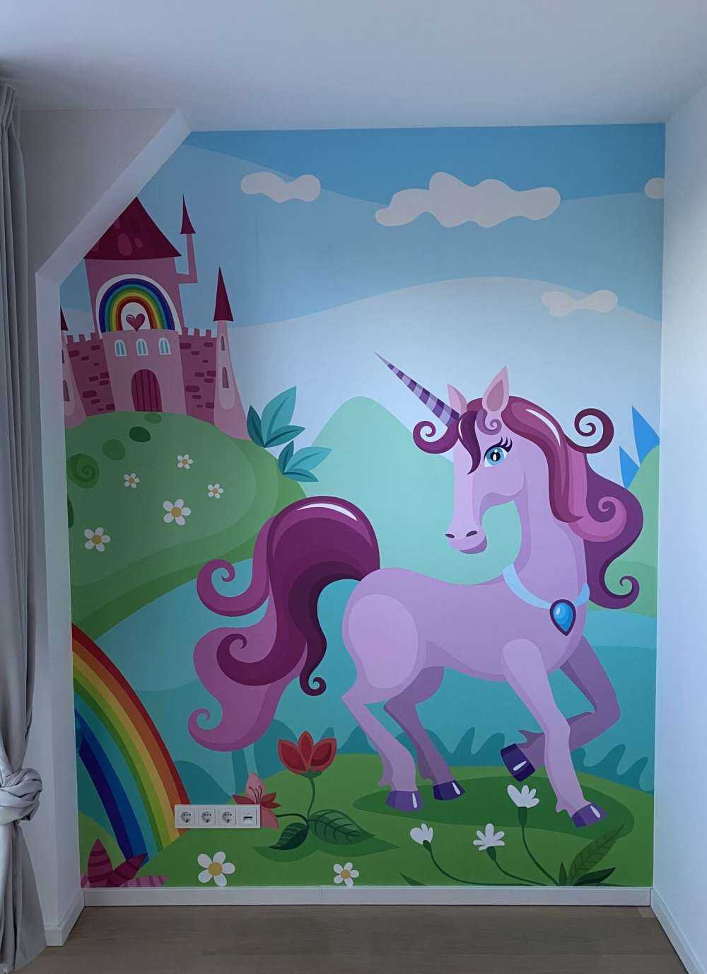 Unicorn at a castle