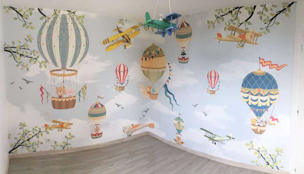 Animals in hot air balloons