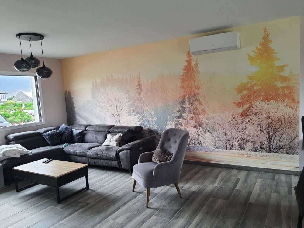 Trees with snow