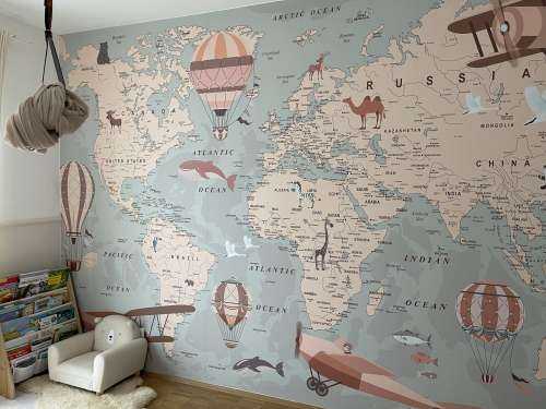 Beige world map