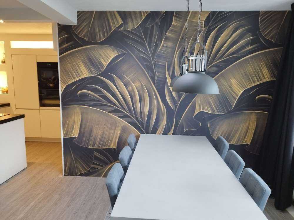 Banana and palm leaves