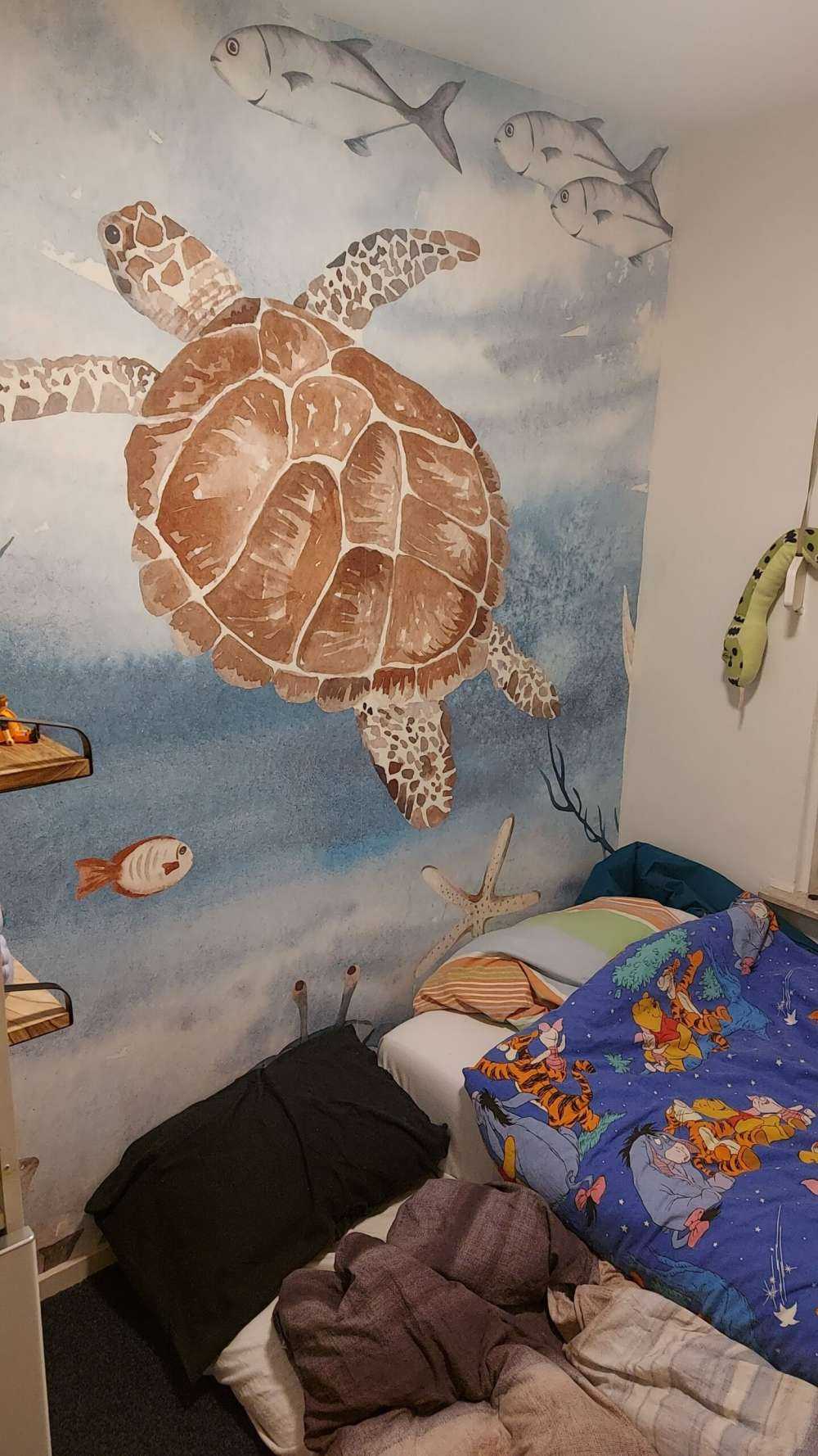 Watercolour sea turtle