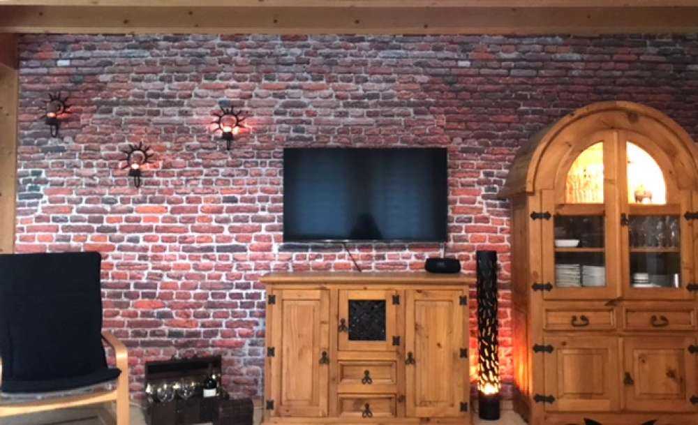 Restored exterior wall