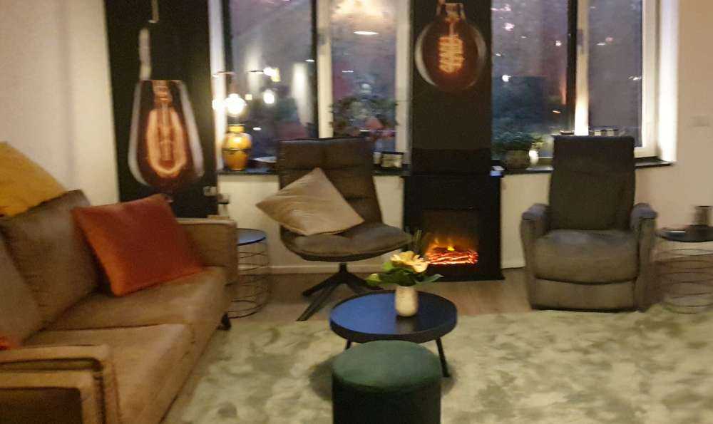 Lamps on a black background