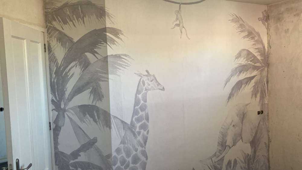 Cheerful jungle animals