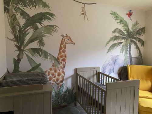 Colorful jungle animals