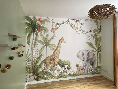 African animals in jungle