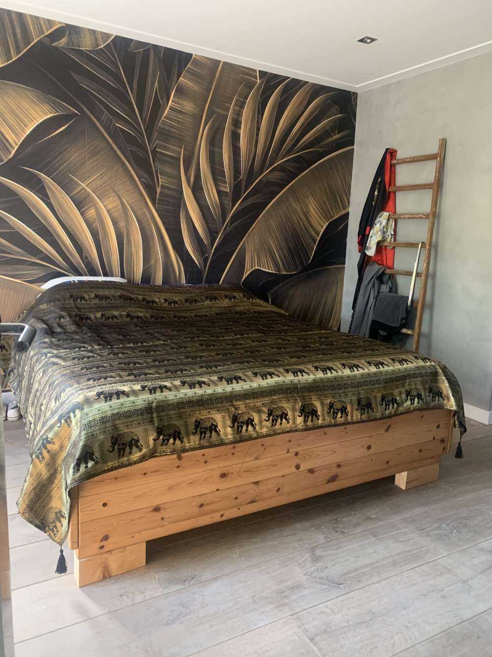 Banana and palm leaves