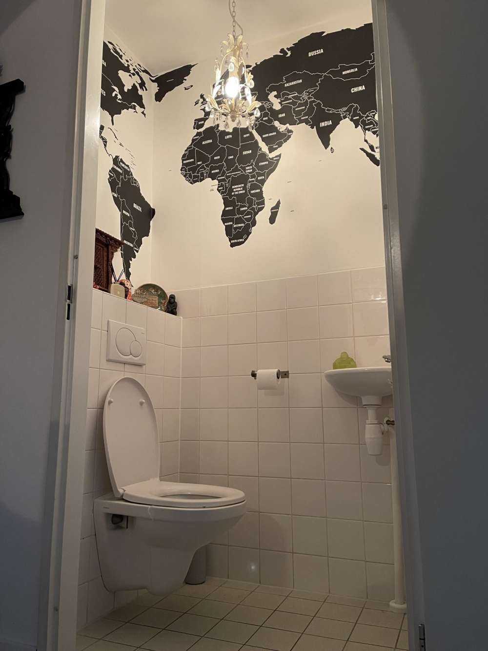 Black world map