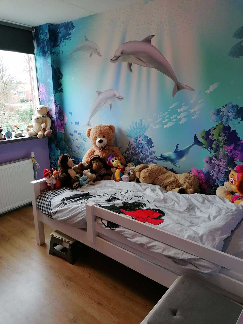 Underwater world with dolphins